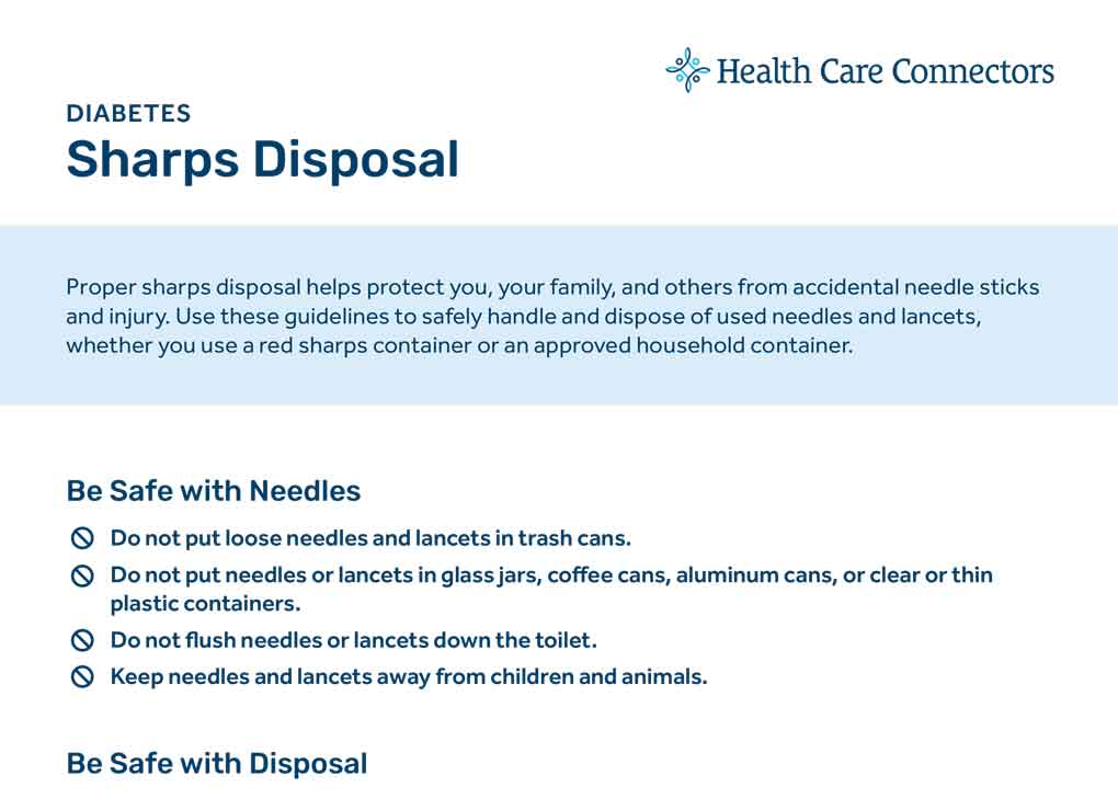 Sharps Disposal page 1